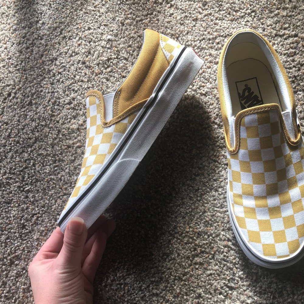 VANS yellow checkered